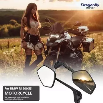 Алюминиевое зеркало заднего вида с ЧПУ для мотоцикла для BMW R1250GS R1200GS LC ADV 1250GS Adventure S1000XR F900R/XR F850GS F750GS R 1300GS чёрный
