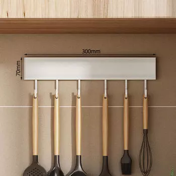 Алюминиевые крючки, настенный держатель для ключей, крючок для одежды, вешалки для полотенец, рельс для кухни, Length 30cm