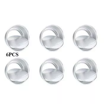 Алюминиевые мини-формы для выпечки, набор из 6 съемных донышек для удобства выпечки