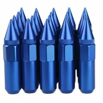 Алюминиевые накладные гайки-шипы M12X1.5 Расширенные тюнерные 60 мм Колеса / Диски Алюминий 20 шт. Синий