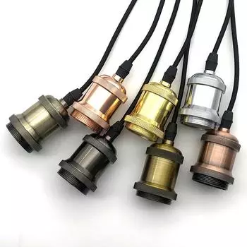 Алюминиевые подвесные светильники, промышленная лампа, винтажный подвесной светильник в стиле скандинавский лофт E27, 90-265 В, lamparas de techo colgante Moderna Hanglamp чёрный