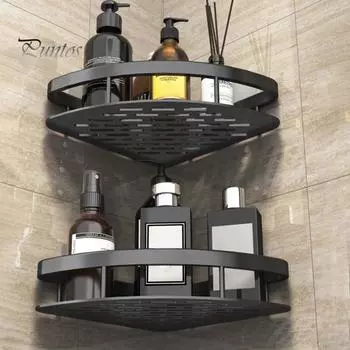 Алюминиевые полки для ванной комнаты с модернизированным металлическим каркасом, переднее ограждение, алюминиевая многоцелевая стойка для хранения вещей в ванной комнате