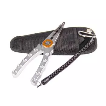 Алюминиевые рыболовные плоскогубцы, резаки для оплетки, плоскогубцы для разрезных колец, инструмент для удаления крючков, инструмент для рыболовных снастей синий