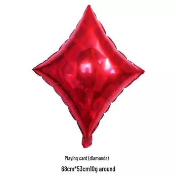Алюминиевые шары в виде мастей игральных карт для украшений в казино-тематике