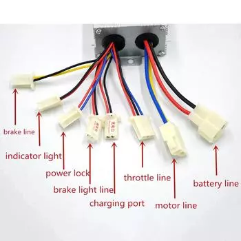 Алюминиевый 36В 800Вт Мотор для электровелосипеда, самоката, щеточный регулятор скорости, универсальный