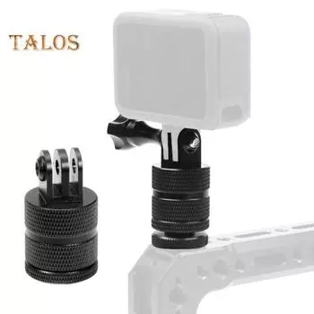 Алюминиевый адаптер для крепления камеры Canon, стандартные резьбовые отверстия 1/4 , поворот на 360 градусов, адаптер для крепления штатива для различных камер GoPro чёрный