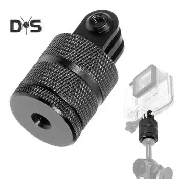 Алюминиевый адаптер для крепления камеры Canon, стандартные резьбовые отверстия 1/4 , поворот на 360 градусов, адаптер для крепления штатива для различных камер GoPro чёрный