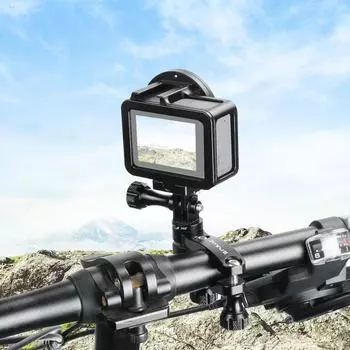 Алюминиевый адаптер для руля с вращением на 360 градусов для GoPro чёрный