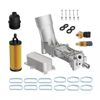 Алюминиевый алюминиевый масляный радиатор, корпус масляного фильтра, корпус адаптера фильтра, корпус 68105583AF 68105583AD бежевый