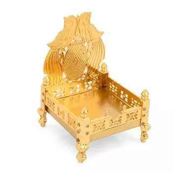 Алюминиевый Бог Синхасан, Средний, Золотой, 3,5 x 3,5 дюйма