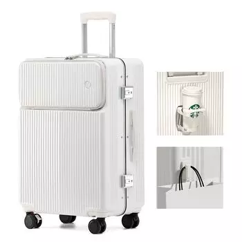 Алюминиевый чемодан для переноски компьютера Carry Top Open с передними колесиками для чашек Ultra Ins Trunk, оснащенный системой TSA 360 градусов для школьных командировок