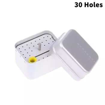 Алюминиевый держатель для эндодонтических файлов для дезинфекции, автоклав, 30 отверстий для боров с резиновой чашей, красочная стоматологическая лаборатория красный