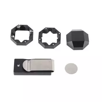 Алюминиевый держатель для мела для кия, зажим для восьмиугольного универсального 3-слойного бильярдного кия, держателя для мела чёрный