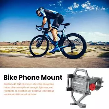 Алюминиевый держатель для телефона на велосипед, крепление для мотоцикла на руль, универсальное крепление для мобильного телефона на велосипеде, противоскользящая силиконовая полоска, подарок для велоспорта