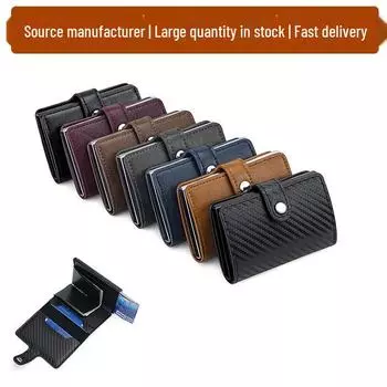 Алюминиевый держатель карт с защитой от кражи для мужчин и женщин с функцией автоматического открывания