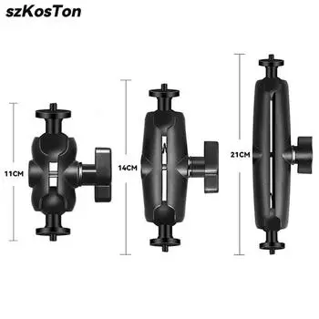 Алюминиевый двойной удлинитель для крепления на 1 дюйм с шаровой головкой для GoPro Insta360 DJI Аксессуары Держатель для кронштейна для велосипеда, мотоцикла Motocycle