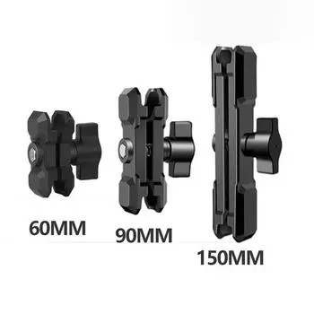 Алюминиевый двойной удлинитель гнезда 1 дюйм шаровая головка адаптер база для GoPro аксессуары insta360 велосипед мотоцикл кронштейн держатель