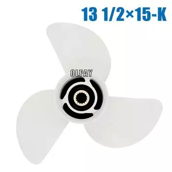 Алюминиевый гребной винт 13 1/2x15-K 6E5-45947-00-EL для лодочного двигателя Yamaha 60-115 л.с. China белый