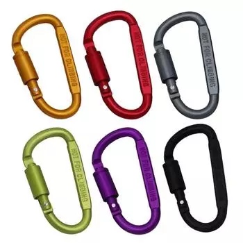 Алюминиевый карабин с замком, карабин D-образной формы, карабинный крючок с D-образным кольцом, фиксирующий зажим, уличные инструменты для мужчин и женщин Red