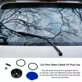Алюминиевый комплект для удаления заглушки стеклоочистителя заднего стекла автомобиля, универсальная крышка рычага стеклоочистителя заднего стекла автомобиля, заглушки с уплотнительными кольцами синий
