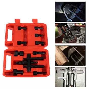 Алюминиевый комплект подшипников ступиц, 10 шт./компл., ремонтный комплект для снятия автомобильных инструментов, портативные инструменты для разборки подшипников мотоцикла, установщик уплотнений красный