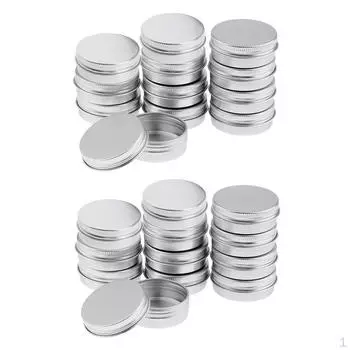 Алюминиевый контейнер для бальзама для губ, 30 мл, пустая банка, косметический винт, 24 шт.