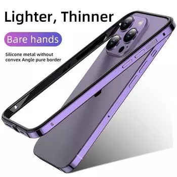 Алюминиевый металлический чехол-бампер для iPhone 15 Pro Max 14 13 12 Pro Max14Pro 15Pro 13Pro 12Pro 15Plus 14Plus аксессуары для телефонов Etui iphone 12 небесно-голубой