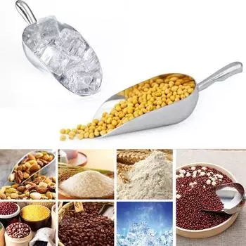 Алюминиевый металлический совок с круглым дном, совок для льда, сахара, сладких блюд, кухня, дом S