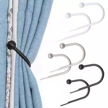 Алюминиевый металлический U-образный крючок для держателя навесной стены, 2 шт./компл. Крючок для крепления штор белый