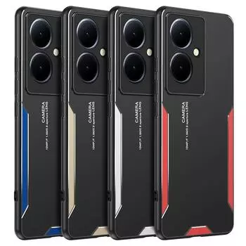 Алюминиевый металлический жесткий бронированный чехол для Vivo V29 Lite Y78 Plus, матовый силиконовый чехол, полная защита камеры, противоударный чехол для телефона Vivo Y27 4G 5G For Vivo V29 Lite красный