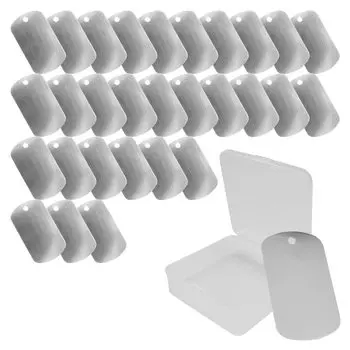 Алюминиевый набор из 30 именных бейджей с простой гравировкой для ошейника, дорожная сумка, сумка своими руками (5см)