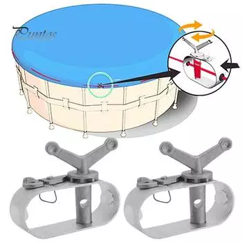 Алюминиевый натяжитель троса, устойчивый к ржавчине, простой в использовании, эргономичная ручка-бабочка, крышка для бассейна, лебедка с храповым механизмом для зимнего надземного бассейна 2pcs