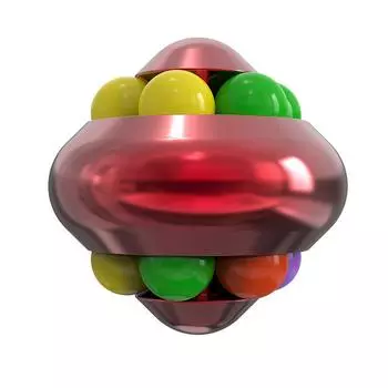 Алюминиевый орбитальный шар EDC, игрушка-головоломка с волшебным кубом, головоломка с радужным шаром-головоломкой, головоломка-головоломка, бесконечный куб для снятия стресса, тревоги, СДВГ, ОКР 6x6x6cm,60mm красный