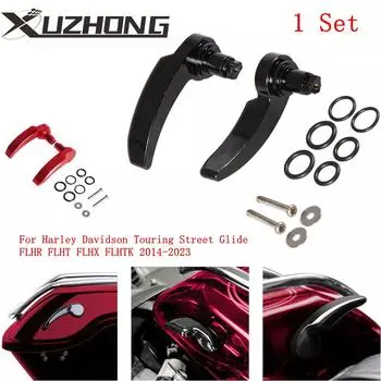 Алюминиевый подъемник седельной сумки Комплект защелок седельной сумки для Harley Davidson Touring Street Glide для FLHR FLHT FLHX FLHTK 2014-2025 Черный чёрный