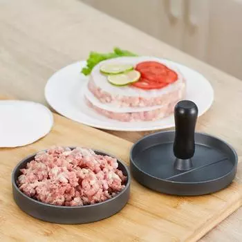 Алюминиевый пресс для бургеров, легко извлекаемый, на 100 листов для котлет — идеально подходит для гриля, жарки на гриле и жарки — идеально подходит для приготовления бургеров с говядиной Tools+100 pieces of paper чёрный