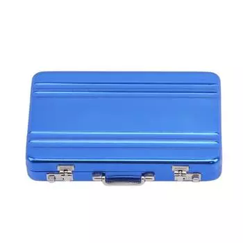 Алюминиевый ящик для хранения документов, держатель кредитных карт, мини-чемодан, держатель для банковских карт, футляр для ювелирных изделий, прямоугольный органайзер, новый серебряный