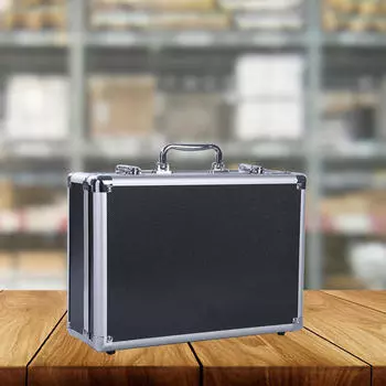 Алюминиевый ящик для хранения, ящик для инструментов, контейнер для оборудования, дорожный кабель для передачи данных, инструменты чёрный
