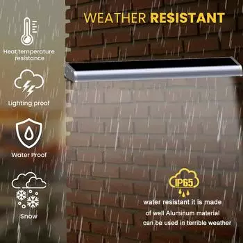 Алюминиевый рекламный щит с солнечными лампами и датчиком движения, 4 рабочих режима, светодиодный светильник, работающий на солнечной энергии, освещение вывески Sensorless-Warm
