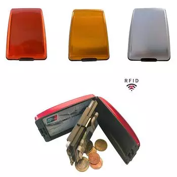 Алюминиевый RFID-кошелек для Великобритании, защищенный жесткий чехол, держатель для сканирования, 1 шт., кредитная карта, крутая безопасность, ручная работа серебряный
