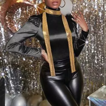 Алюминиевый шарф с блестками, ожерелье для мужчин и женщин, легкий сверкающий дизайн, ожерелье с воротником, декоративный аксессуар серебряный