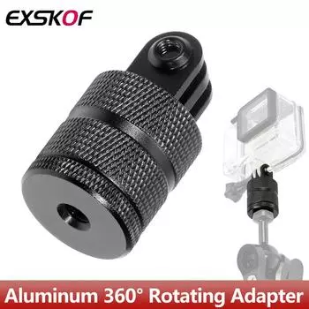 Алюминиевый штатив с креплением 1/4 и вращением на 360° для GoPro Hero 13 12 11 10 9 Insta360 X4 X3 DJI Osmo Action 5 4 3 2 Аксессуары для камер Aluminum Material