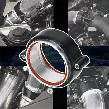 Алюминиевый сплав 76 мм выхлопная труба V-образный хомут турбо выхлопная труба V-образный хомут с фланцевой системой в сборе чёрный