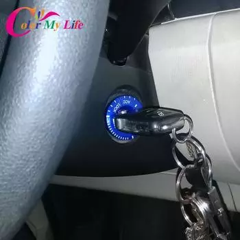 Алюминиевый сплав автомобиля брелок зажигания кольцо накладка чехол для Vw Passat Bora POLO GOLF 5 6 Jetta MK5 MK6 CC Tiguan Touran чёрный