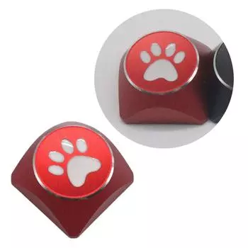 Алюминиевый сплав Cat Paw Keycaps XDA Profile Key Button для переключателей Механические клавиатуры Gamings Player чёрный