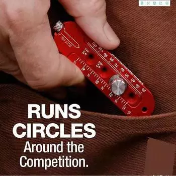 Алюминиевый сплав Деревообрабатывающий компас Линейка Регулируемая металлическая линейка для рисования Круг для рисования красный