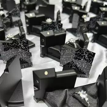 Алюминиевый сплав Энергетическая шкатулка для колец Вращающаяся механическая деформация Коробка для хранения ювелирных изделий Креативное предложение Сюрприз Подарочная коробка 1pc