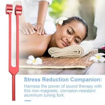 Алюминиевый сплав камертон для снижения стресса ясности ума 64/128 Гц терапевтический инструмент немагнитный активатор чакр чёрный