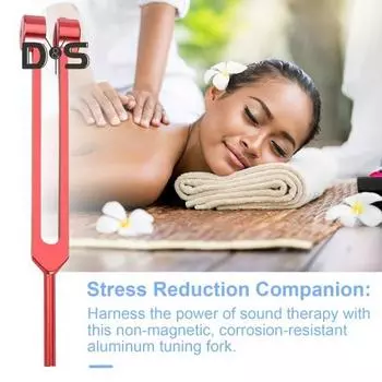 Алюминиевый сплав камертон для снижения стресса ясности ума 64/128 Гц терапевтический инструмент немагнитный активатор чакр розовый