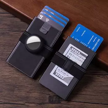 Алюминиевый сплав кредитная карта щетка против кражи rfid визитница автоматическая карта отслеживатель выталкивания сумка для банковских карт
