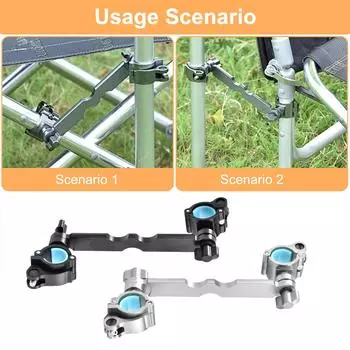 Алюминиевый сплав кронштейн для зонта для рыболовного кресла, регулируемый кронштейн для рыболовного кресла, зажим для держателя зонта для рыболовного кресла серебряный